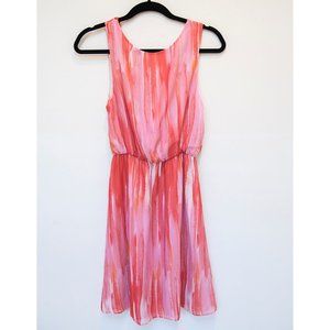 Alice + Olivia Pink Silk Watercolor Dress sz XS